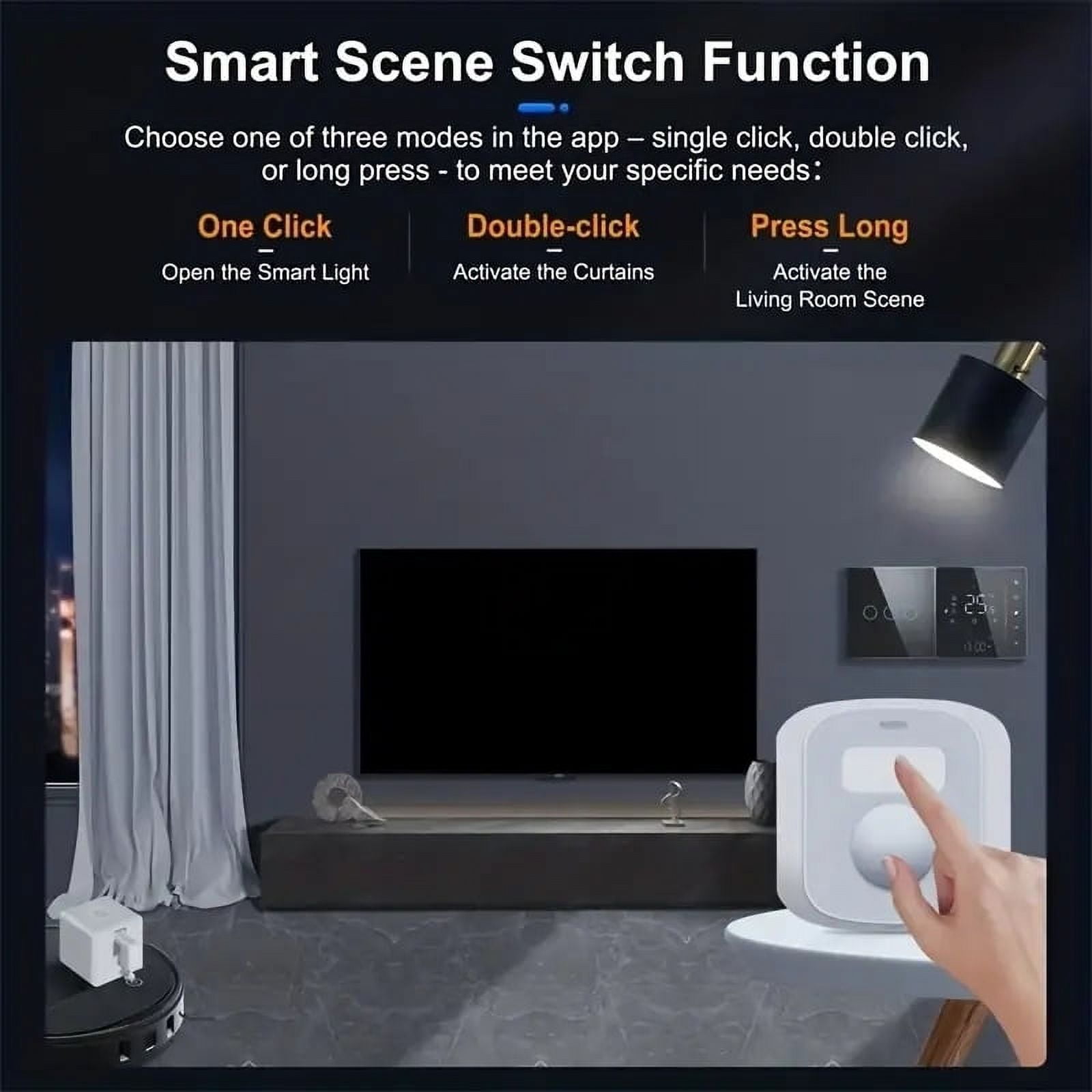 Zigbee Motion Sensor Light Switch, PIR Infrared Motion Activated Wall Switch with Ambient Light Level, Occupancy & Vacancy Selectable
