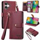 thumbnail image 1 of For iPhone 16 Plus Case RFID Blocking Zipper Pocket Leather Wallet Phone Cover - Green, 1 of 5