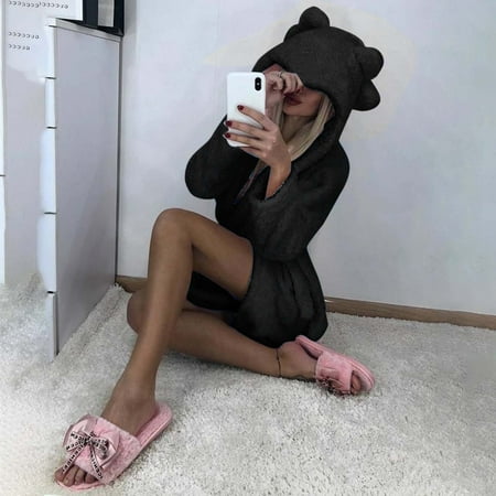 

Aueoe Pajamas For Women Soft Comfy Sleep Shirts For Women Women Winter Lengthened Shawl Bathrobe Home Clothes Long Sleeved Robe Coat Clearance