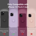 thumbnail image 6 of for iPhone 13 Pro Case,[with Ring Stand][Support Magnetic Car Mount] [Anti-Scratch Microfiber Lining] Slim Shockproof Silicone Phone Case for iPhone 13 Pro 6.1 Inch-Light Purple, 6 of 14