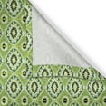 thumbnail image 4 of Ambesonne Ikat Window Valance, Indonesian Gypsy Floral Motifs, 54" X 18", Apple Green Black, 4 of 5