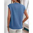 thumbnail image 7 of Women'S Crew Neck Sleeveless Sweater Blue L, 7 of 7