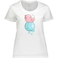 thumbnail image 3 of Inktastic Cute Axolotl Sitting on a Bubble Women's Plus Size T-Shirt, 3 of 5