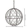 thumbnail image 3 of Spherical Birdcage Metal Outdoor Garden Hanging Ornament, Decorative Sphere for Backyard Patio, Metal Craft Decoration for Exterior Spaces, 3 of 6