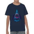 thumbnail image 2 of Neon Splash Shark Attack Art Youth's T-shirt, 2 of 3