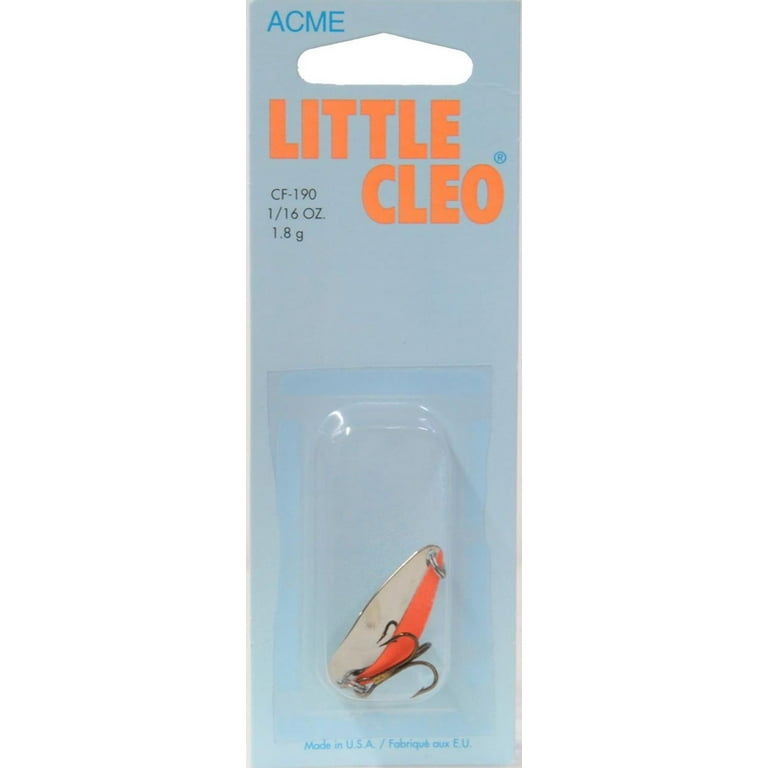 Acme Tackle Little Cleo Fishing Spoon Nickel & Flo Orange 1/16 oz