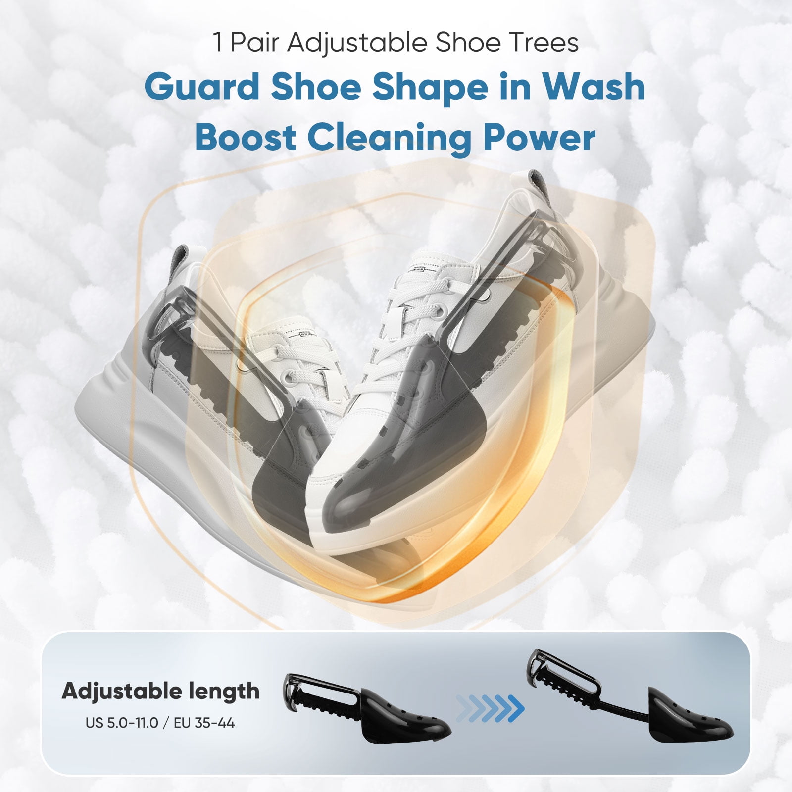 Avoalre Shoe Washing Bag for Washing Machine, Deep Cleaning Laundry Shoe Bag with Shoe Tree, Durable & Reusable for Various Shoes
