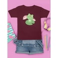 thumbnail image 3 of Cute Frog On A Water Lily Leaf T-Shirt Juniors -Image by Shutterstock,  Medium, 3 of 4