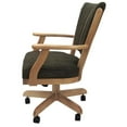 thumbnail image 3 of Classic Caster Solid Wood Dining Chair - Sanora Brown Fabric - Natural Frame, 3 of 3