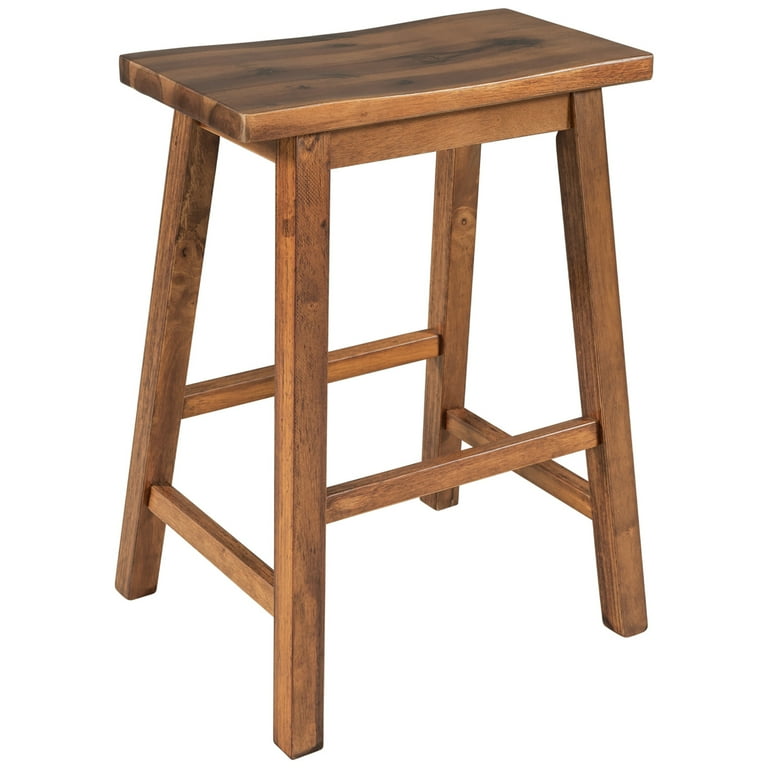 Set of 2 Counter Height Dining Stool Bar Stool Wood Dining Chair