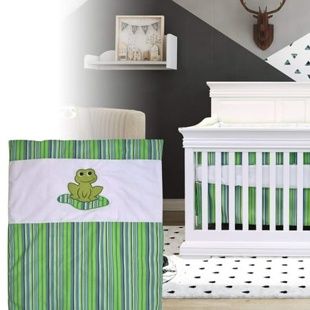 Bebelelo 5 Pieces Bedding For Baby Green And Blue With A Frog Bebelelo 5 Pieces Bedding For Baby