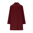 thumbnail image 3 of Trench Coat Women Double Wool Blend Overcoat with Notch Lapel Design Lined Peacoat Womens Coat (RD1 XXL), 3 of 6
