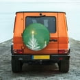 thumbnail image 4 of Haiem Spare Tire Cover , Wheel Cover with Christmas Green printed, Camper Spare Tire Cover Fit for Jeep Wrangler Rv SUV Truck Travel Trailer-14 inch, 4 of 9