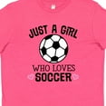 thumbnail image 4 of Inktastic Just a Girl Who Loves Soccer Youth T-Shirt, 4 of 5