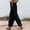 Black plus size straight leg pants a1, variant on Cagogo Women's Plus Size Straight Leg Pants with Pockets Elastic Waist Solid Casual Vacation Ankle Trousers Loose Comfortable Travel Beach Lounge Pants, Black 5XL