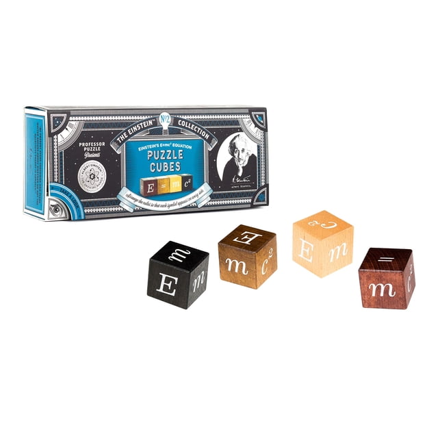 Cubos rompecabezas Professor PUZZLE Einstein E=mc² de madera