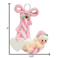 thumbnail image 6 of Ornaments by Elves Personalized Baby's First Christmas 2024 Ornament Pink Candy Cane Ornament .25lbs, 6 of 10