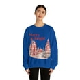 thumbnail image 4 of Merry Bright Christmas House Gift Unisex Heavy Blend™ Crewneck Sweatshirt, 4 of 7