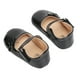 thumbnail image 3 of Zapatos de bebé con lazo de PU artificial, decoración, lisos, elegantes, de princesa, para bebés recién nacidos de 6 a 12 meses, color negro, 12 cm/4,7 pulgadas, 3 of 15