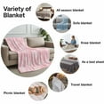 thumbnail image 6 of Pink Christmas Snowflakes Throw Blankets, White Winter Snow Soft Fleece Blanket Decorative for Home Sofa Couch Chair Living Bedroom, 60x80 inches,, 6 of 8