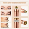 thumbnail image 4 of Unique Bargains 1 Pcs Yebrow Trimmer for Women 2 in 1 Eyebrow Razor USB Rechargeable for Lips Face Body Gold Tone, 4 of 7