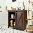 thumbnail image 2 of SUGIFT Freestanding Kitchen Buffet Storage Cabinet with Sliding Barn Door, 2 of 10