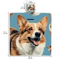 thumbnail image 2 of Corgi Extra Large Canvas Picnic Blanket - Waterproof Outdoor Beach Mat with Carry Strap for Family - Foldable, Portable, and Durable - Camping, Park, and Travel - 200x200cm, 2 of 6