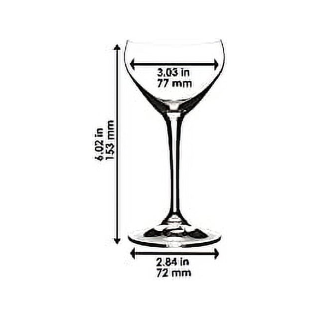 Copa de cóctel Nick & Nora de vidrio Riedel 6417/05 específica para beber, 4 oz, transparente