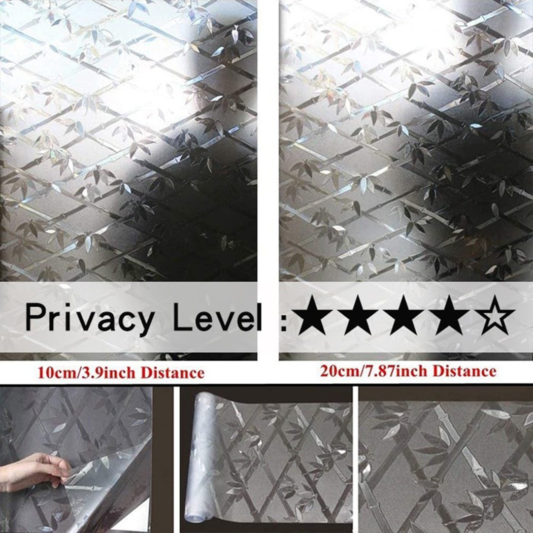 RichLink Window Privacy Film Vinyl 3D Decals Stickers Static Window Clings for Glass Door Home Heat Control Anti UV 17.5 x 39 Inches