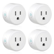 WP5-4: Gosund Smart Plug, 2-in-1 Compact Design 2.4 GHz Wi-Fi Smart Plug, Alexa Smart Plug compatible with Google Assistant, ETL Certified 120V 10A Smart Outlet with Timer, 4 Pack