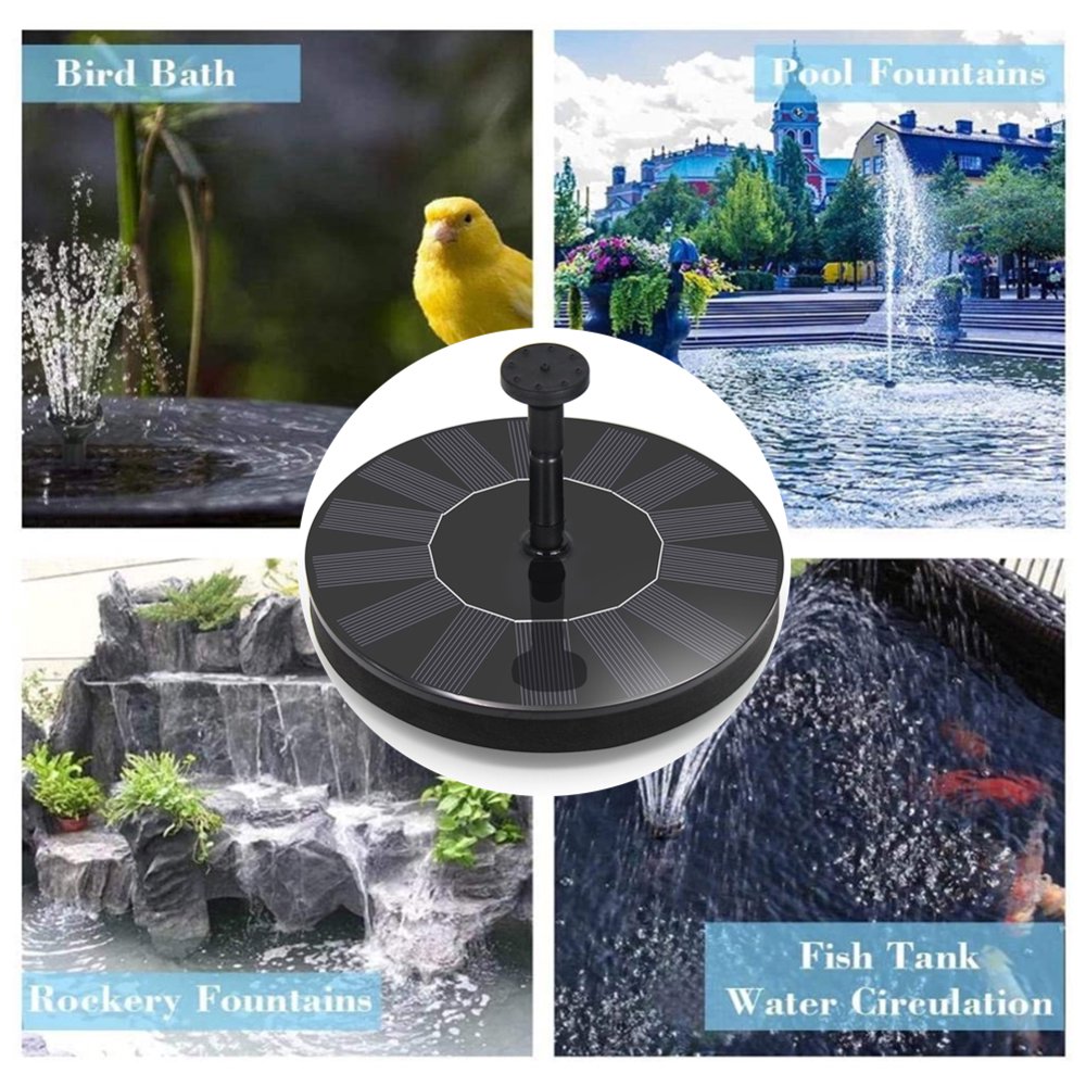 Solar Powered Water Fountain Pump Mini Solar Fountain Solar Panel