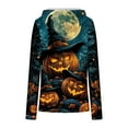 thumbnail image 5 of Plus Size Hoodies for Women 2025 Fall Winter Halloween Tops Pumpkin Graphic Sweatshirts Long Sleeve Pullover Blouse,Brown,2XL, 5 of 5