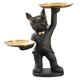 thumbnail image 1 of Escultura de bulldog francés con bandeja para guardar joyas en el pasillo, moderna. Negro, 1 of 9