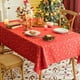 thumbnail image 5 of Christmas Snowflake Tablecloth Red Tablecloth Rectangular Tablecloth Dirt Resistants Tablecloth Holiday Gift Dustproofs Cloth Holiday Essential, 5 of 6