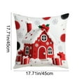 thumbnail image 3 of YIKA Santa Claus Christmas Tree Snowflake Elk pillow Christmas Pillow Covers 17.7x17.7 Inches Decorative Pillow Cases With Soft Fabric Hidden Zipper For Home Decor Cushion Throw Pillow B, 3 of 6