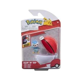 Pokemon Battle Figure Toy Set - 6 Piece Playset - Includes 2 Pichu,  Yamper, Turtwig, Piplup, Chimchar & Deino - Generation 4 Diamond & Pearl  Starters - Officially Licensed - Gift for Kids Ages 4+ 