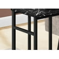 thumbnail image 2 of Accent Table with C-shape, Ideal for Living Room and Bedroom - Black Marble Look Laminate & Black Metal, 2 of 7