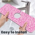 thumbnail image 6 of Xecao Breast Cancer Awareness2 for Kitchen Sink Splash Guard Faucet Mat , Faucet Guard & Draining mat, (15" X 5.5" ), 6 of 7