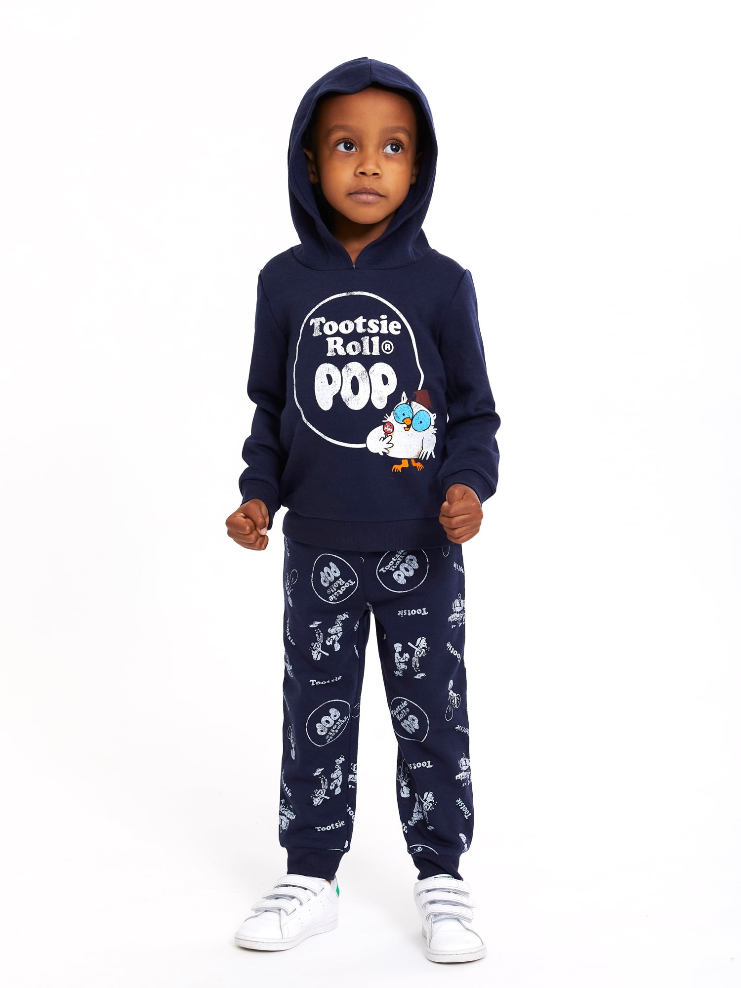 Tootsie Roll Pop Toddler Boy Fleece Hoodie Outfit Set, Sizes 12M-5T