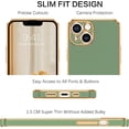thumbnail image 2 of iPhone 13 Case, Phone Case iPhone 13, Slim Fit Soft TPU with Adjustable Wristband Kickstand Scratch Resistant Shockproof Protective Phone Cover for Apple iPhone 13 6.1 Inch 2021, Green Golden, 2 of 18