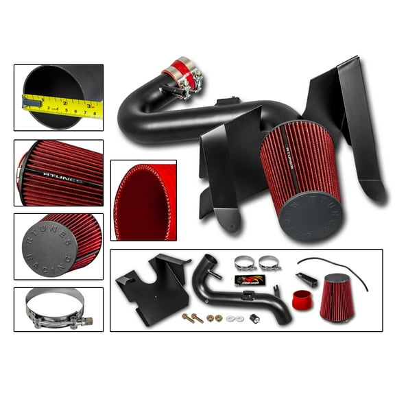 Rtunes Racing Black Cold Air Intake for 05-09 Ford Mustang 4.0L V6