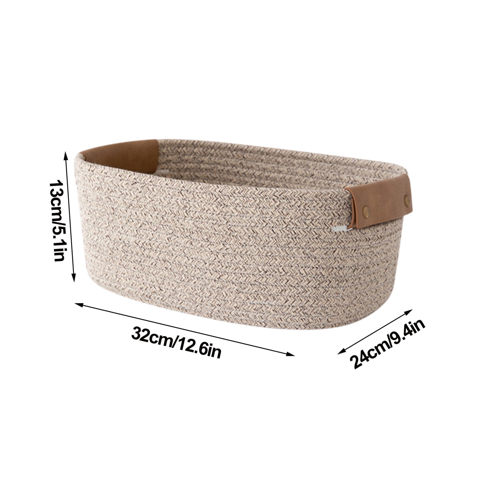 Nkmbld Storage Containers Multifunctional Storage Basket Household Small Item Sundries Storage Basket Snack Desktop Cotton Rope Woven Storage Box