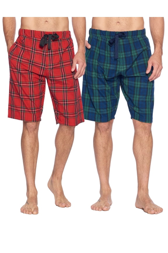Mens Woven 2 Pack Sleep Shorts Jam