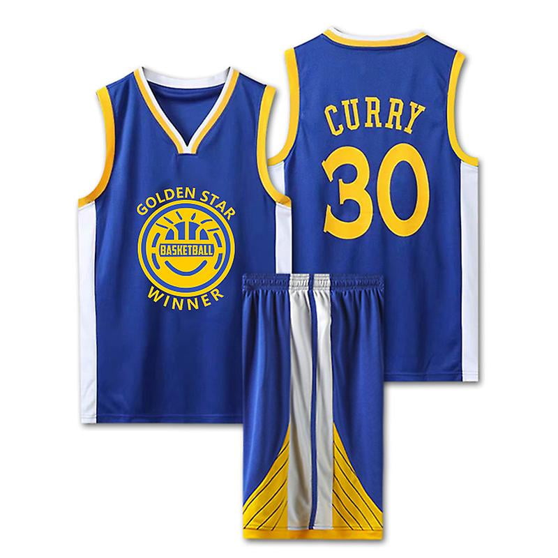 30 Stephen Curry Basketball Jersey Set Warriors Uniform For Kids
