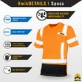 thumbnail image 5 of KwikSafety (Charlotte, NC) MECHANIC Short Sleeve Safety Shirt (w/POCKET & Black Trim) Class 2 ANSI OSHA Custom High Visibility Reflective Tape Construction Security Hi Viz Clothing Men | Orange 2XL, 5 of 7