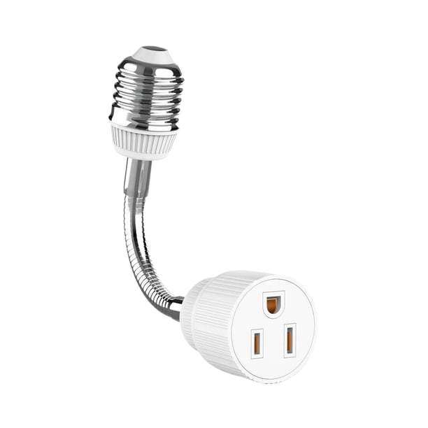 Speravity Adaptador de enchufe de luz de fácil instalación ABS para adaptador de enchufe de salida de bombilla versátil Herramientas y ferretería tres