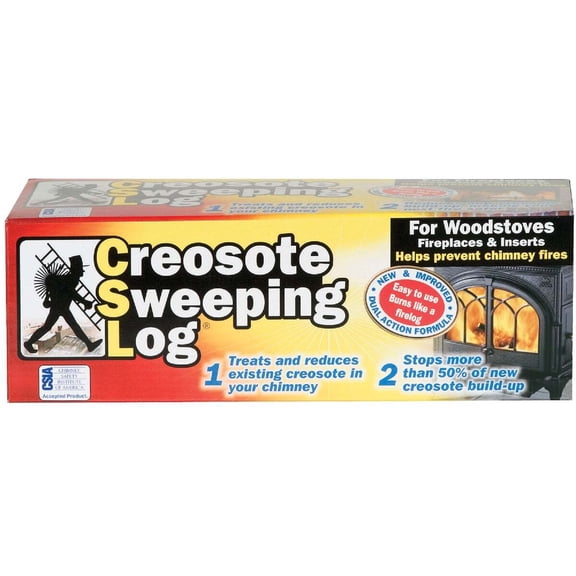 CSL - Creosote Sweeping Log for Fireplaces and Woodstoves, Chimney Maintenance Firelog