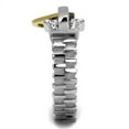 thumbnail image 4 of TK2520 - Two-Tone IP Gold (Ion Plating) Stainless Steel Ring with Top Grade Crystal in Clear, 4 of 4