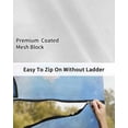 thumbnail image 6 of 4th of July RV Awning Sun Shade Screen 9'X7' America 250th Mesh Sunscreen Red White and Blue Star Ombre Awning Shade Screen with Zipper UV Blocker Completed Kits for RV Motorhome Camper, 6 of 7
