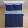 thumbnail image 6 of Mainstays Reversible Comforter and Sheet Set, 7-Piece Bed-in-a-Bag, Queen, Navy, 6 of 12